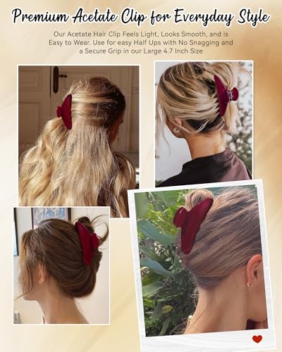 Mesovor Durable Acetate Hair Clips, Two-Tone Color Design